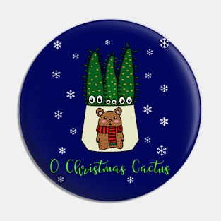 O Christmas Cactus - Eves Pin Cacti In Christmas Bear Pot Pin