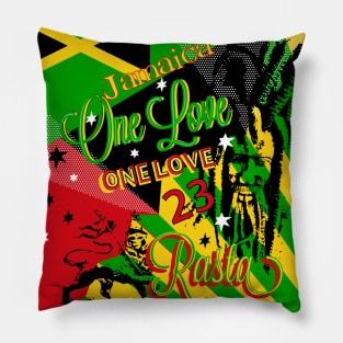 Jamaican Rasta One Love Party Pillow