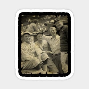 Smoky Joe Wood, Cy Young, Lefty Grove, Walter Johnson at Fenway Park Magnet