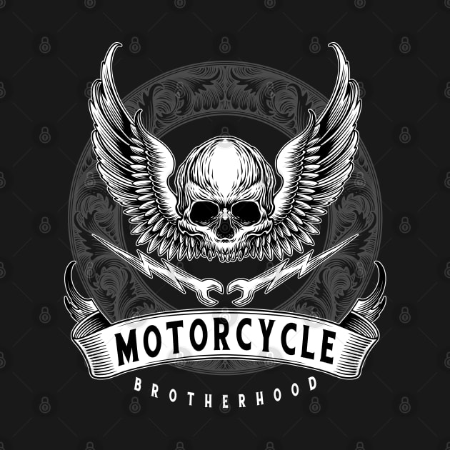 Motorcycle Skull Head by Tonymidi Artworks Studio