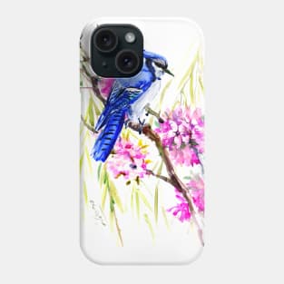 Blue Jay and Cherry Blossom Phone Case