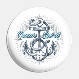 Anchor With Ropes Nautical Tattoo Emblem Pin