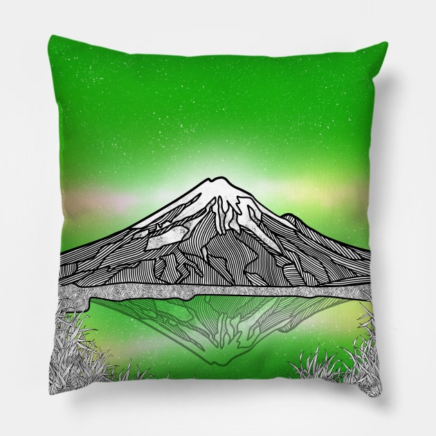 New Zealand Mountains Pillow by mailboxdisco