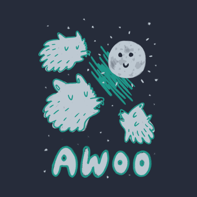 Discover Three Awoo Moon - Wolf - T-Shirt