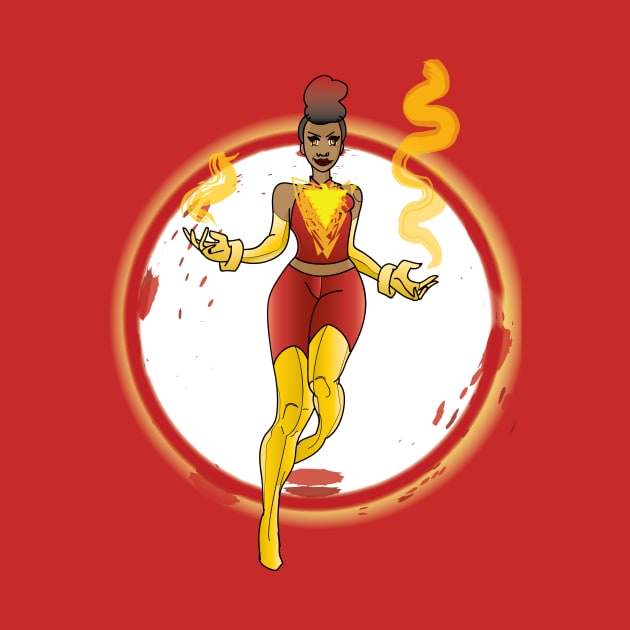 Dark Afro Phoenix by NerdyxWoke by FOXY