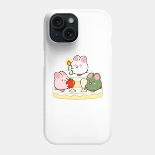 Bunnies Christmas Cake Cream Phone Case