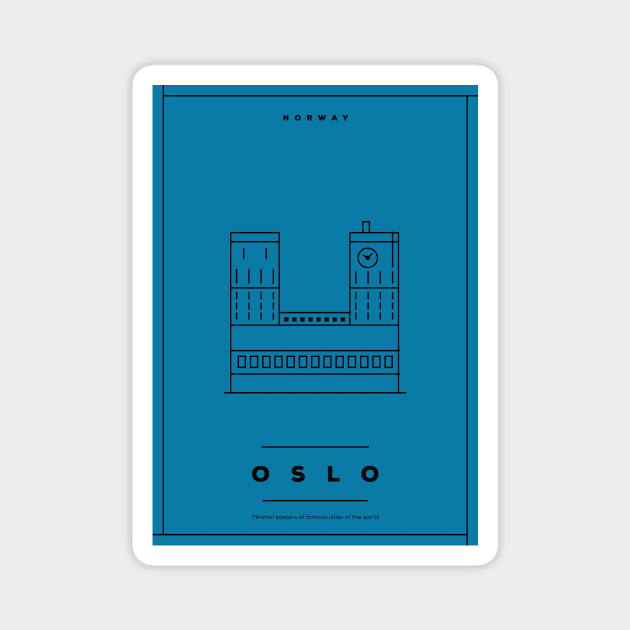 Oslo Minimal Poster Magnet by kursatunsal