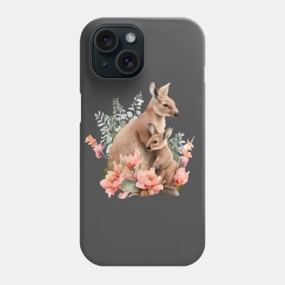 Kangaroo with baby Phone Case