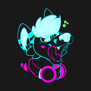 Neon Kjisu Furry Head T-Shirt