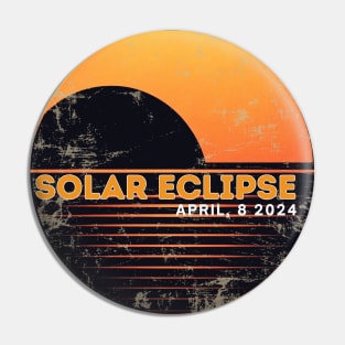 RETRO VINTAGE SOLAR ECLIPSE 2024 Pin