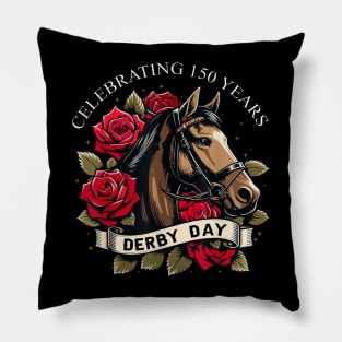 Celebrating 150 Years Ky Derby Day Men Women Pillow