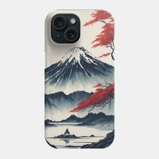 Serene Mount Fuji Sunset - Peaceful River Scenery Phone Case