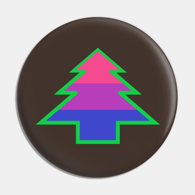 Bisexual/Biromantic Pride: Christmas Tree Pin by DisneyFanatic23