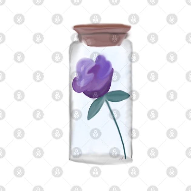 Flower in a vial by NatLeBrunDesigns