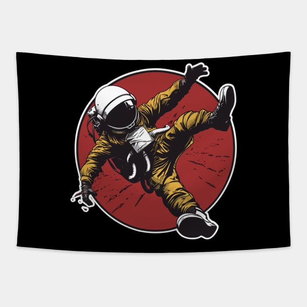 Astronaut Dancer Tapestry by NineBlack