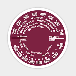 Radio Wave Tuner Dial Design Magnet