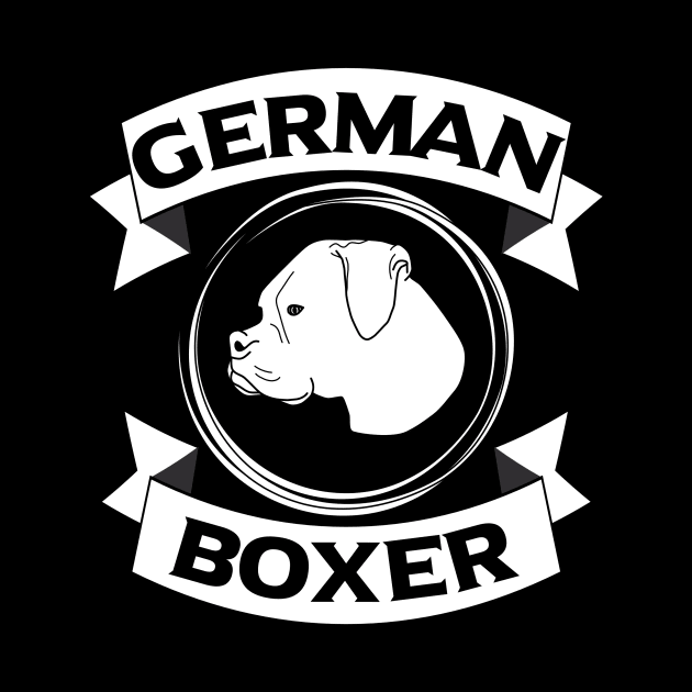 German Boxer Dog head dog lovers dog owner by Monstershirts