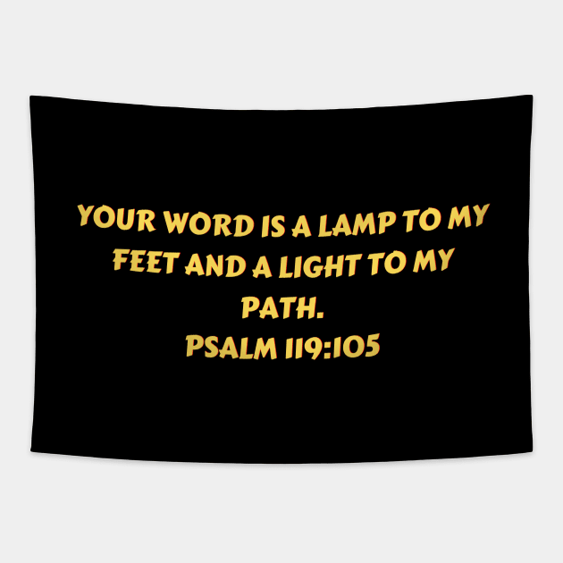 Bible Verse Psalm 119:105 Tapestry by Prayingwarrior