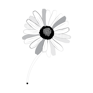 Line Drawing: Sunflower T-Shirt