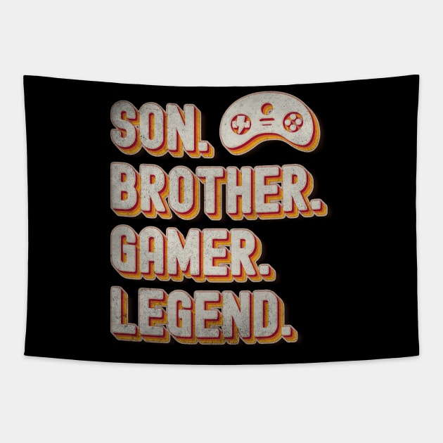 Son Brother Gaming Funny Video Games Lovers Tapestry by ARTBYHM