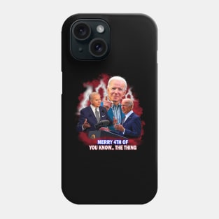 Typography Happy 4th Of July Phone Case