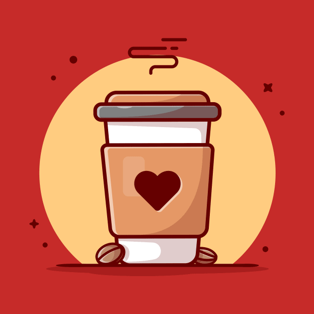 Coffee Cup Cartoon Vector Icon Illustration by Catalyst Labs