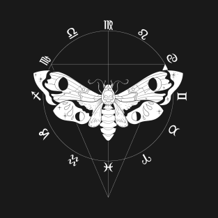 Deaths Head Moth - White 2 T-Shirt