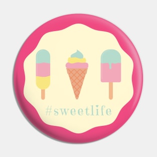 I Love Ice Cream #sweetlife Pastel ice cream pops on a light yellow background Pin