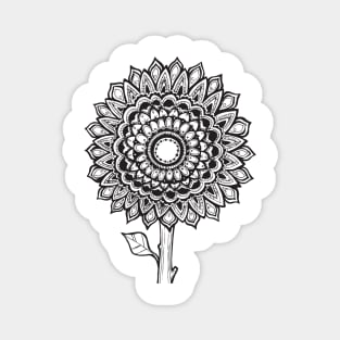 Sunflower Mandala Magnet