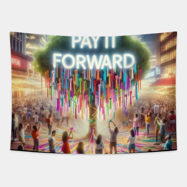 Pay It Forward Tapestry by TooplesArt