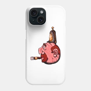 Helmet Wearing Cigar Smoker Phone Case