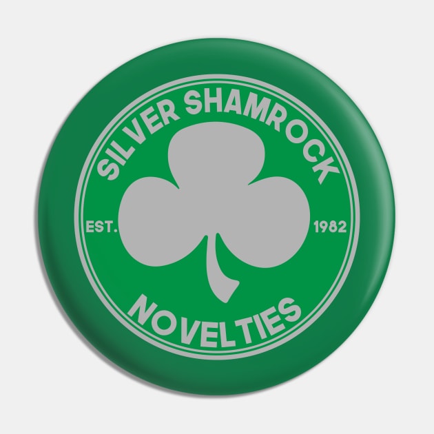 Silver Shamrock Novelties Pin by SuperEdu