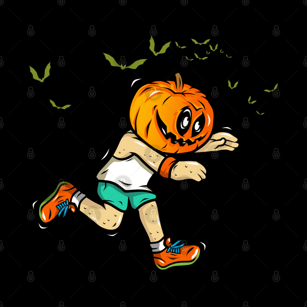 Halloween pumpkin head boy by sharukhdesign