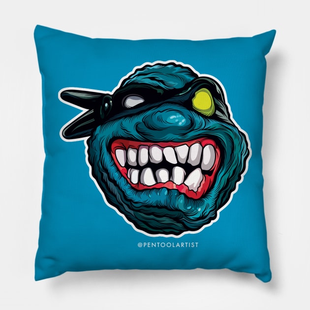 The Evil Slash! Pillow by pentoolarts