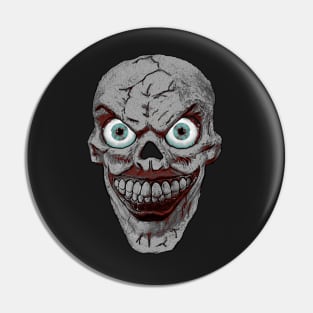 Undead scary zombie joker skull Pin