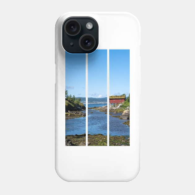 Wonderful landscapes in Norway. Nordland. Beautiful scenery of red houses on the coast of the Skjerstad Fjord (vertical) Phone Case by fabbroni-art