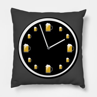 Funny Beer O' Clock Time Pillow