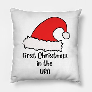 First Christmas in the USA Pillow