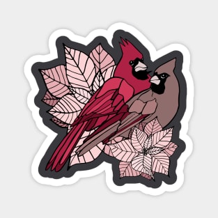 Cardinal Lovebirds Magnet