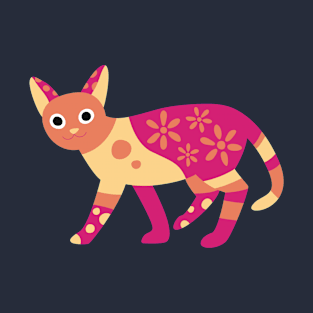 Flowered Cat T-Shirt