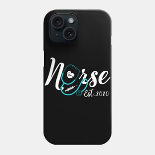 Womens New Nurse Est 2020 Nursing School Graduation Gift Phone Case