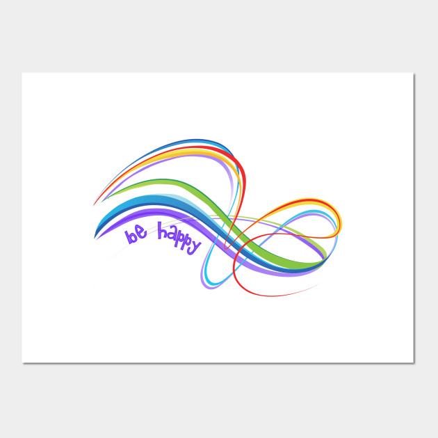 Be Happy Happy Colorful Lines Posters And Art Prints Teepublic Please email me to discuss your project. usd