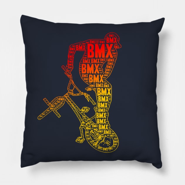 BMX RETRO EXTREMO Pillow by vintagejoa