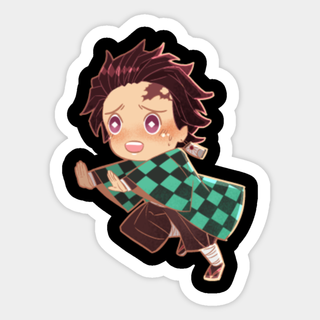 Tanjiro Chibi - Demon Slayer Kimetsu No Yaiba - Sticker | TeePublic