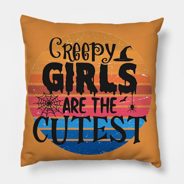 Creepy girls are the cutest Pillow by Disentangled