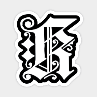 Silver Letter K Magnet