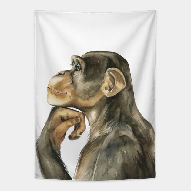 Monkey Tapestry by Kira Balan