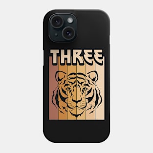 3 Year Old Tiger Birthday Boy Girl 3rd Birthday Tiger Phone Case