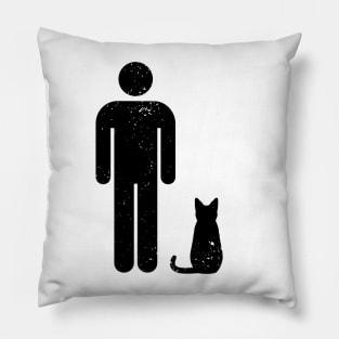 Cat Room - M - black Pillow