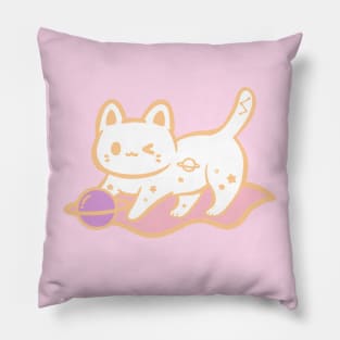 Galaxy cat White ver Pillow